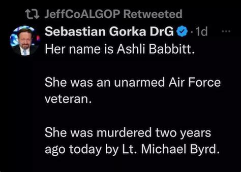 Jefferson County Gop Deletes Retweet Saying Ashli Babbitt Was ‘murdered’ United States