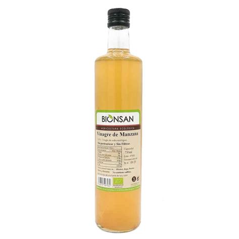 Vinagre De Manzana Eco Bionsan 750 Ml Vivo Natural