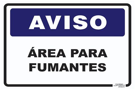 Placa Aviso Área para Fumantes Afonso Sinalizações