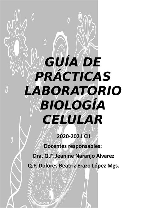 Guia De Practicas Cii Biologia Celular 2020 2021 8 GuÍa De PrÁcticas Laboratorio BiologÍa