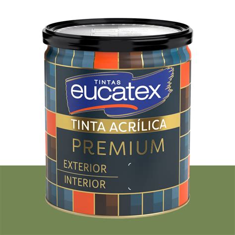 Tinta Acr Lica Acetinada Eucatex Folha De Ch Verde Ml Loja