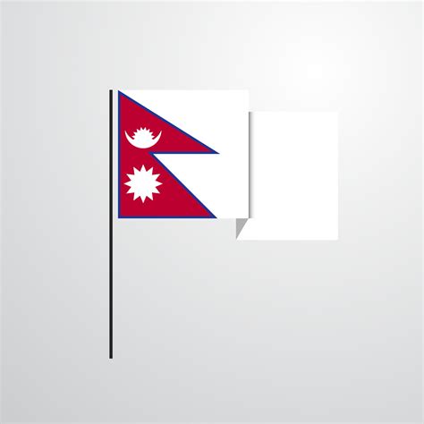 Nepal waving Flag design vector 14210813 Vector Art at Vecteezy