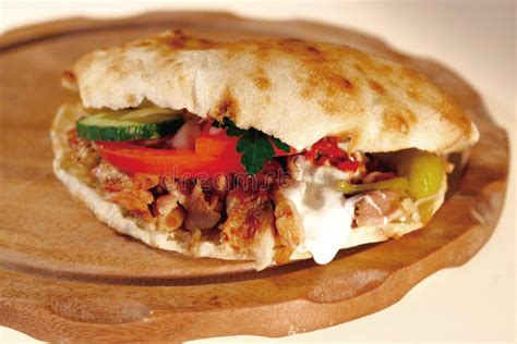 Bread with kebap stock image. Image of meat, cholesterol - 12820463