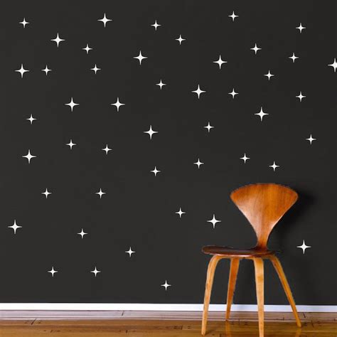 Bedroom Stars Wall Decal Kids Star Wallpaper Decor Bedroom Pattern Rem – American Wall Designs