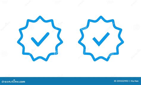 Verified Badge Profile Set Profile Verification Approved Icon With A