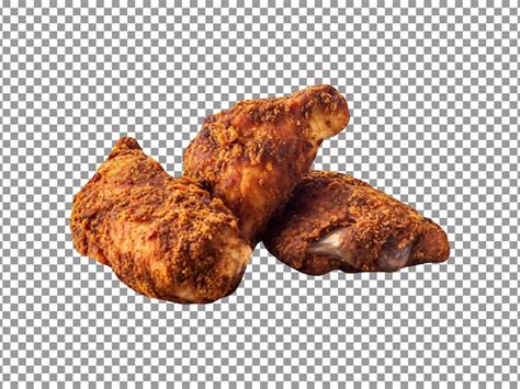 Delicioso Frango Frito Cajun Isolado Em Fundo Transparente Psd Premium