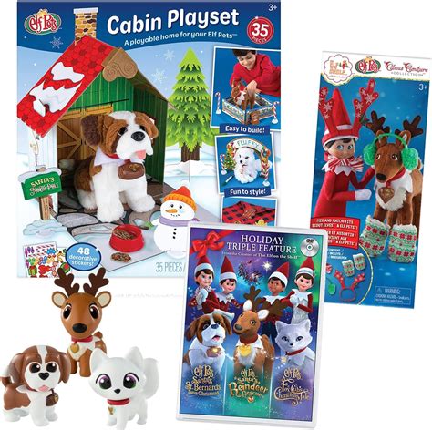 Amazon The Elf On The Shelf Elf Pets Christmas Cabin Playset Elf