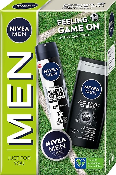 Nivea Men Feeling Game On Set Sh Gel 250ml Deo 150ml B Cr 30ml