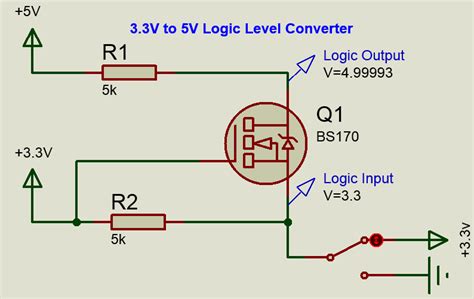 Logic Level Converter Circuit Diagram