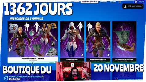 Boutique Fortnite Du 20 Novembre Item Shop November 20 Youtube