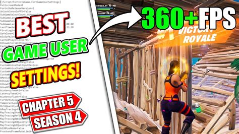 Best Game User Settings In Fortnite Chapter 5 Season 4 🚀 Reduce Input Delay Fps Boost Youtube