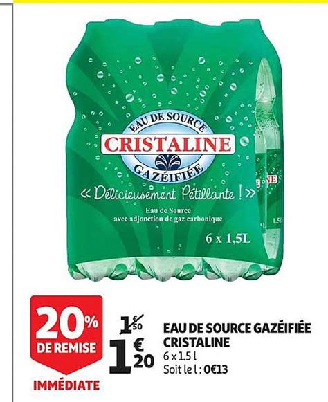 Promo Eau De Source Gaz Ifi E Cristaline Chez Auchan Icatalogue Fr