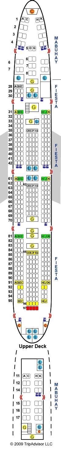 Philippine Airlines Boeing 777 Seat Map