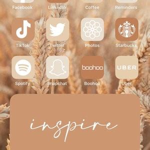 App Icons Neutral Aesthetic Beige Cream Nude Natural Etsy