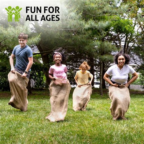 Large Burlap Potato Sack Race Bags 23x40 Burlap Bags Outdoor Lawn