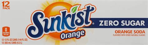 Sunkist Zero Sugar Orange Soda Ct Fl Oz Delivery Near You