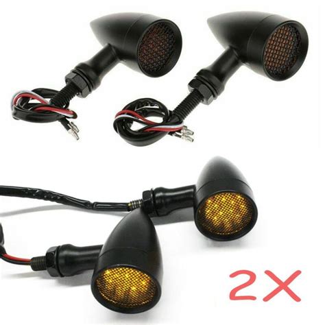 2X Motorcycle LED Turn Signals Lights Lens For Harley Davidson