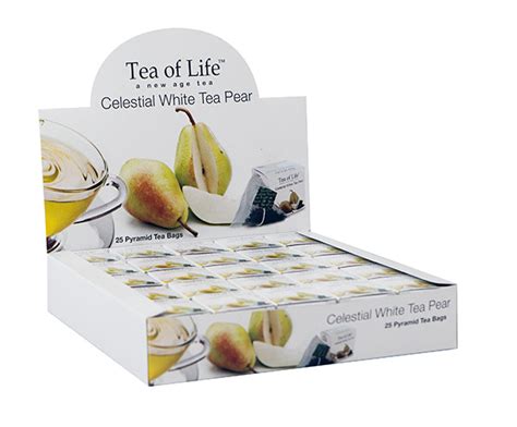 White Tea Pear Whole Leaf Tea In Biodegradable Pyramid Tea Bags Tea Packs