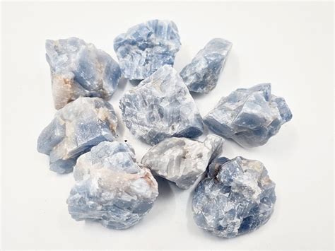 Blue Calcite Rough Crystal Pieces Hello Indigo Halo