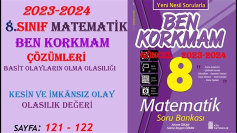 8 SINIF MATEMATİK BEN KORKMAM KOSB KESİN VE İMKÂNSIZ OLAY