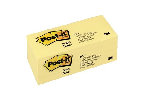 Tacos Adhesivos Post It 3M 653 38 X 50 Mm Pack X 12 En PlanetOffice