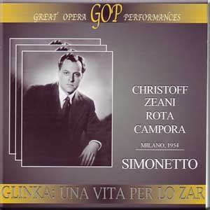 Glinka Una Vita Per Lo Zar Alfredo Simonetto Cd Set Amazon