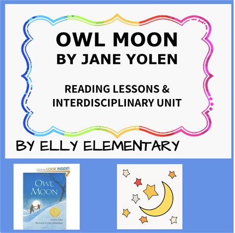 Owl Moon By Jane Yolen Reading And Interdisciplinary Unit Made By Teachers