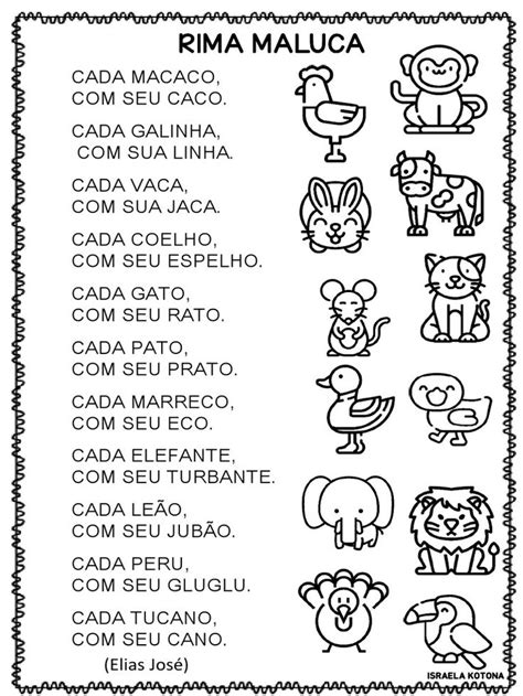 Rima Maluca PB | PDF | Atividades alfabetização e letramento ...