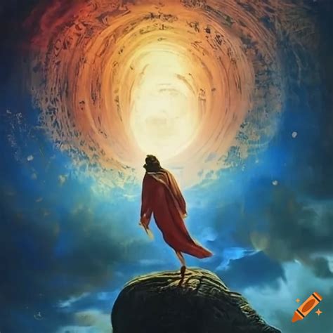 Artistic Depiction Of Jesus Descending Into Earth On Craiyon