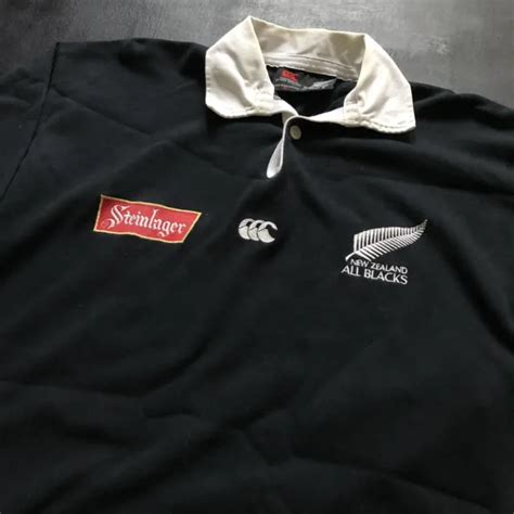 All Blacks New Zealand Rugby Shirt 199496 Steinlager Small £9999