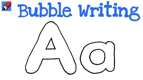 How To Draw Bubble Writing Real Easy Letter A Youtube