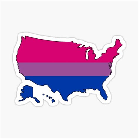 Usa Bisexual Pride Flag Sticker For Sale By Duffusliam Redbubble