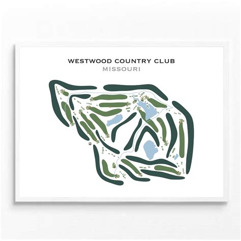 Westwood Country Club MO Golf Course Map Home Decor - Etsy