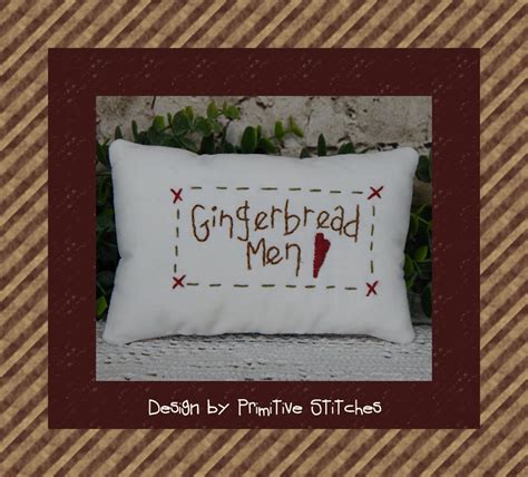 Gingerbread Mini Collection Primitive Stitchery E Pattern By Etsy