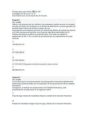 Parcial Final Finanzas Evaluacion Final Escenario Fecha De