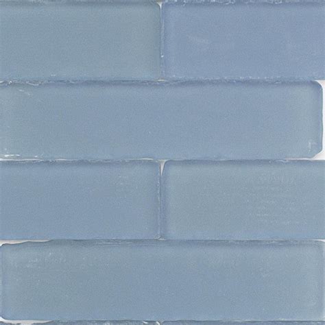 Ivy Hill Tile Ocean Cloud Beached 2 In X 8 In X 8 Mm Frosted Glass Subway Tile 36 Pieces 4 Sq