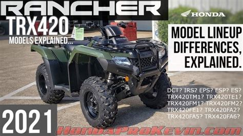 Video Honda Rancher Trx Atv Model Lineup Differences Explained