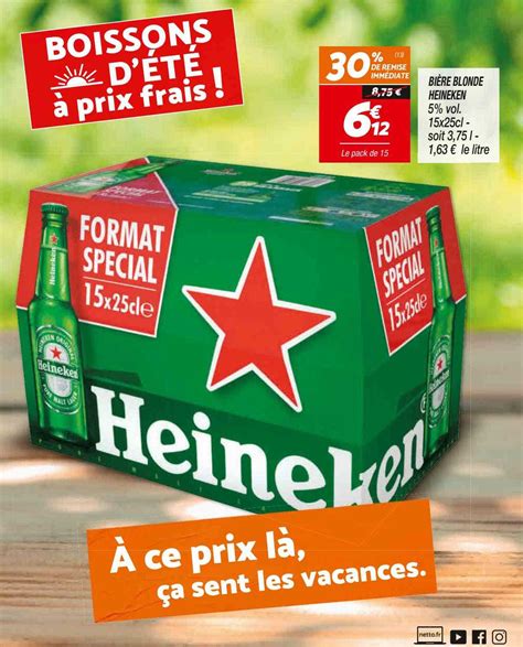 Promo Bi Re Blonde Heineken Chez Netto Icatalogue Fr