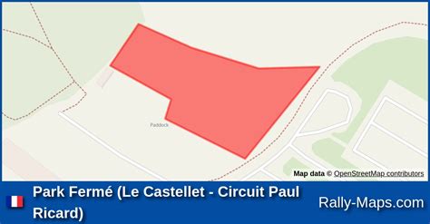 Park Ferm Le Castellet Circuit Paul Ricard Stage Map Rallye