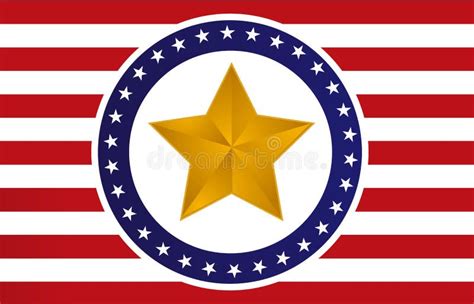 US Gold Star Flag Illustration Stock Image - Image: 21999101