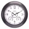 AcuRite 24 In LED Illuminated Outdoor Wall Clock With Thermometer And