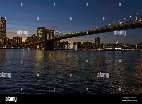 New York skyline at night Stock Photo - Alamy