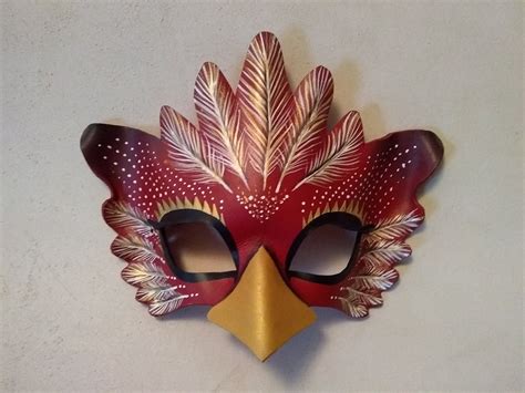 Phoenix Bird Mask Masquerade Mask Firebird Mask Costume Etsy