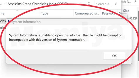 Pc Fix System Information Is Unable To Open This Nfo File The File