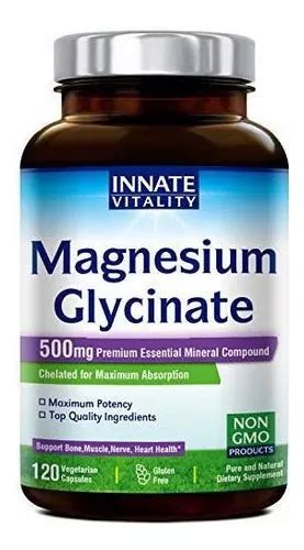 Glicinato De Magnesio 500 Mg Por Capsula 120 Capsulas Veg Envío Gratis