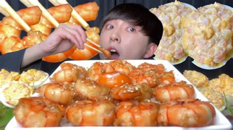 【asmr】海老丼、海老卵！shrimp【飯テロ咀嚼音mukbangeating Sounds】【日本字幕韓国語字幕英語字幕