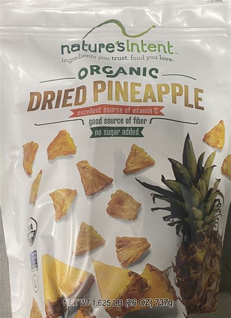 Nature S Intent Usda Organic Dried Pineapple Oz Bag Ebay