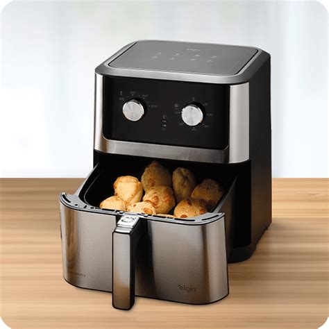 Fritadeira El Trica Airfryer Chrome Fry Litros Inox Elgin