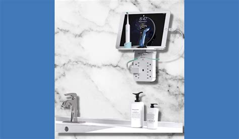 clever outlet extender   shelf cleared  cable clutter