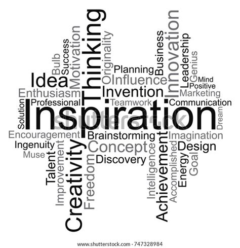 Inspiration Word Cloud Vector Stock Vector Royalty Free 747328984